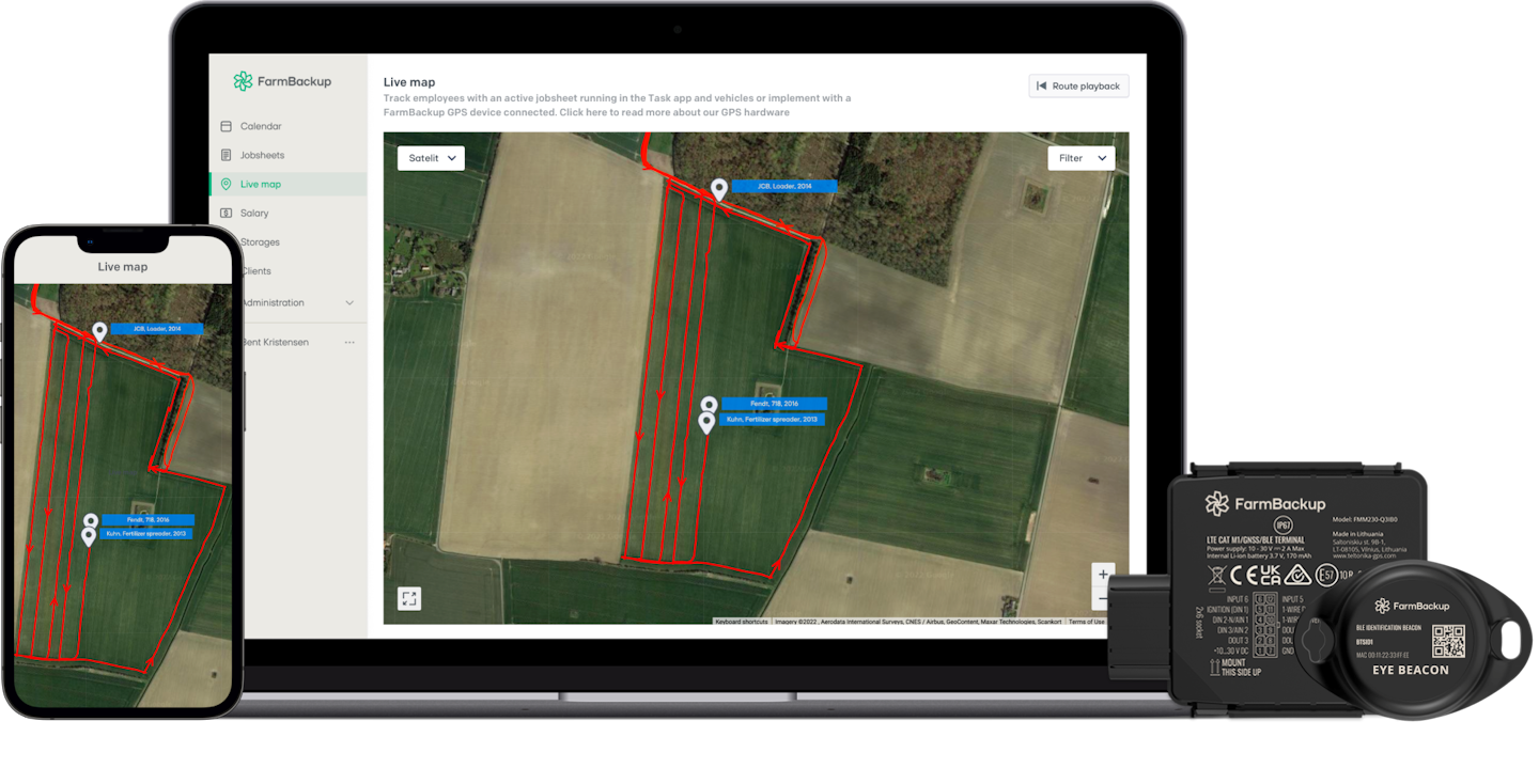 professionel romersk mosaik GPS tracker for tractors and farm equipment